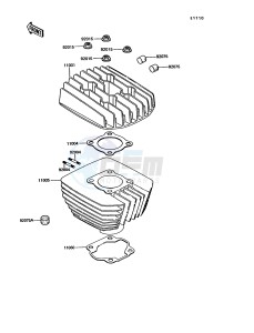 KE 100 B [KE100] (B11-B15) [KE100] drawing CYLINDER HEAD_CYLINDER