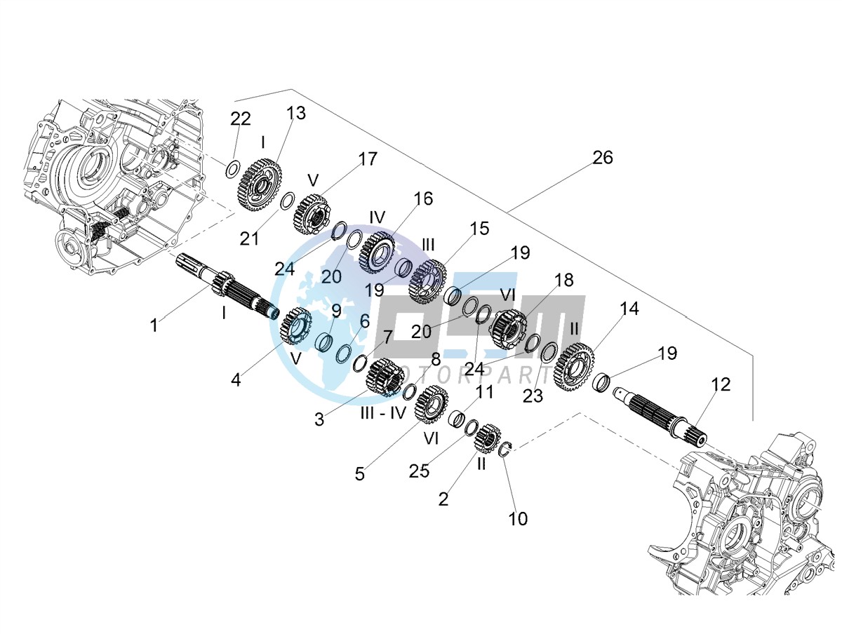 Gear box - Gear assembly