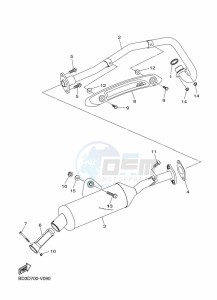 YFM90R (BD3F) drawing EXHAUST