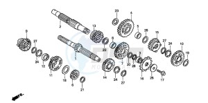 CR250R drawing TRANSMISSION