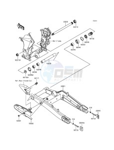 VERSYS 1000 KLZ1000BGF FR GB XX (EU ME A(FRICA) drawing Swingarm