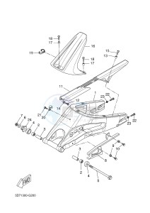 YZF-R125 R125 (5D7P 5D7P 5D7P) drawing REAR ARM