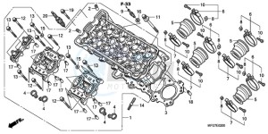 CB600F9 U / ABS ST drawing CYLINDER HEAD