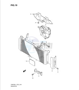 SV650/S drawing RADIATOR