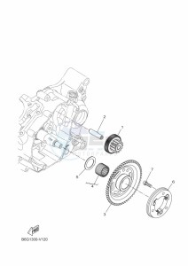 MT-125 MTN125-A (B6G3) drawing STARTER CLUTCH