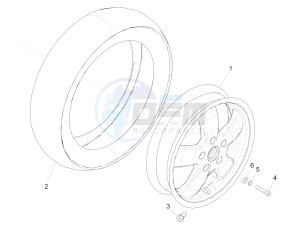 GTS 300 SUPER-TECH IE ABS E4 (APAC) drawing Front wheel