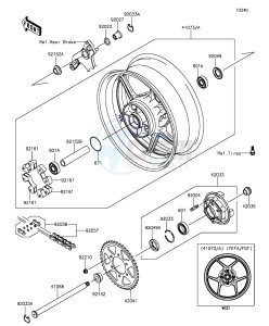 Z1000 ZR1000FEFA FR GB XX (EU ME A(FRICA) drawing Rear Hub