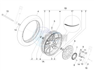 MEDLEY 150 4T IE ABS E4-2016-2018 (EMEA) drawing Front wheel