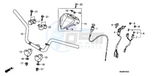 TRX250XB drawing HANDLE PIPE