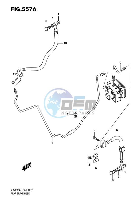 REAR BRAKE HOSE