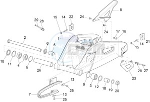 RSV4 1000 RACING FACTORY E4 ABS (NAFTA) drawing Swing arm