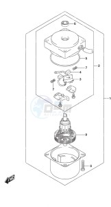 DF 20A drawing PTT Motor w/Power Tilt