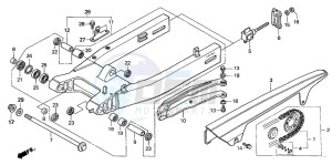 CB600F CB600F drawing SWINGARM