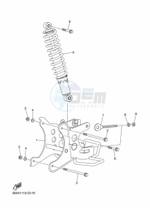 YFZ50 (BW4A) drawing REAR ARM