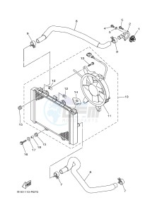 YFM700FWAD YFM70GPLG GRIZZLY 700 EPS LIMITED EDITION (B315) drawing RADIATOR & HOSE