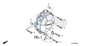 CBR600RR9 France - (F / CMF SPC) drawing GENERATOR COVER