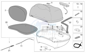 Scarabeo 500 drawing Top box