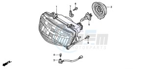 NT650V drawing HEADLIGHT