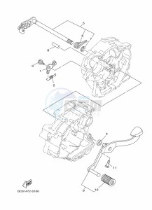 YB125 (2CSB) drawing SHIFT SHAFT