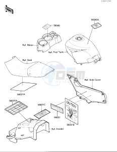 EX 250 F [NINJA 250R] (F2-F4) [NINJA 250R] drawing LABELS