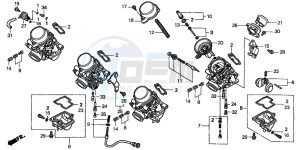 CB600F2 HORNET drawing CARBURETOR (COMPONENT PARTS)