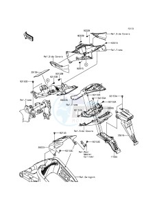 NINJA ZX-6R ZX600RGF FR GB XX (EU ME A(FRICA) drawing Rear Fender(s)