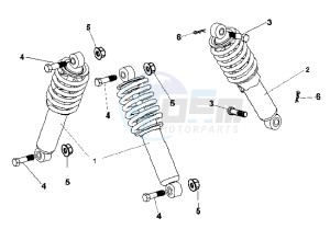 QUADLANDER 250 drawing SHOCK ABSORBER  FRONT AND REAR