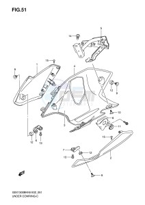 GSX1300BK (E2) drawing UNDER COWLING (MODEL K8 K9)