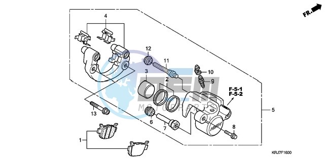 REAR BRAKE CALIPER