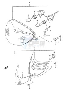 AN125 (E2) Burgman drawing HEADLAMP