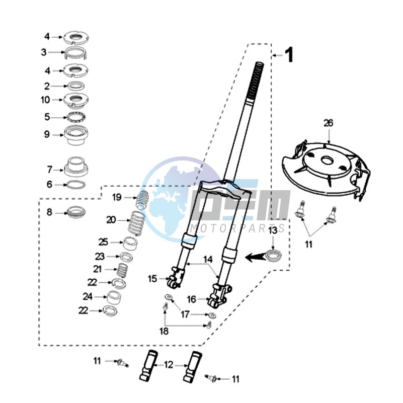 FRONT FORK / STEERINGHEAD