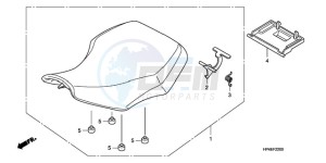 TRX420FMA Europe Direct - (ED / 2ED 4WD) drawing SEAT