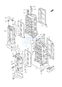 DF 225 drawing Cylinder Head