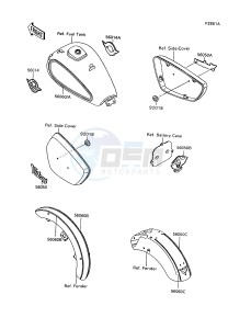 VN 1500 A [VULCAN 88] (A6-A9) [VULCAN 88] drawing DECALS-- GREEN_BLUE- -