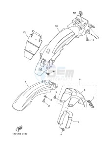 YBR125EGS (43BE) drawing FENDER