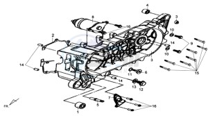 SYMPHONY ST 50 drawing CRANKCASE COVER / STARTER