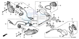 CBR1000RR9 France - (F / CMF MME REP) drawing WINKER (CBR1000RR9,A/RA9, A)