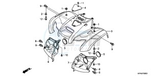 TRX420TMB TRX420 ED drawing FRONT FENDER