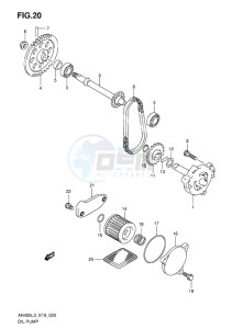 AN400 ABS BURGMAN EU-UK drawing OIL PUMP