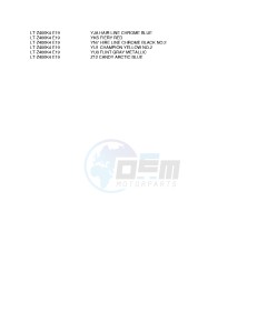 LT-Z400 (E19) drawing * COLOR CHART *