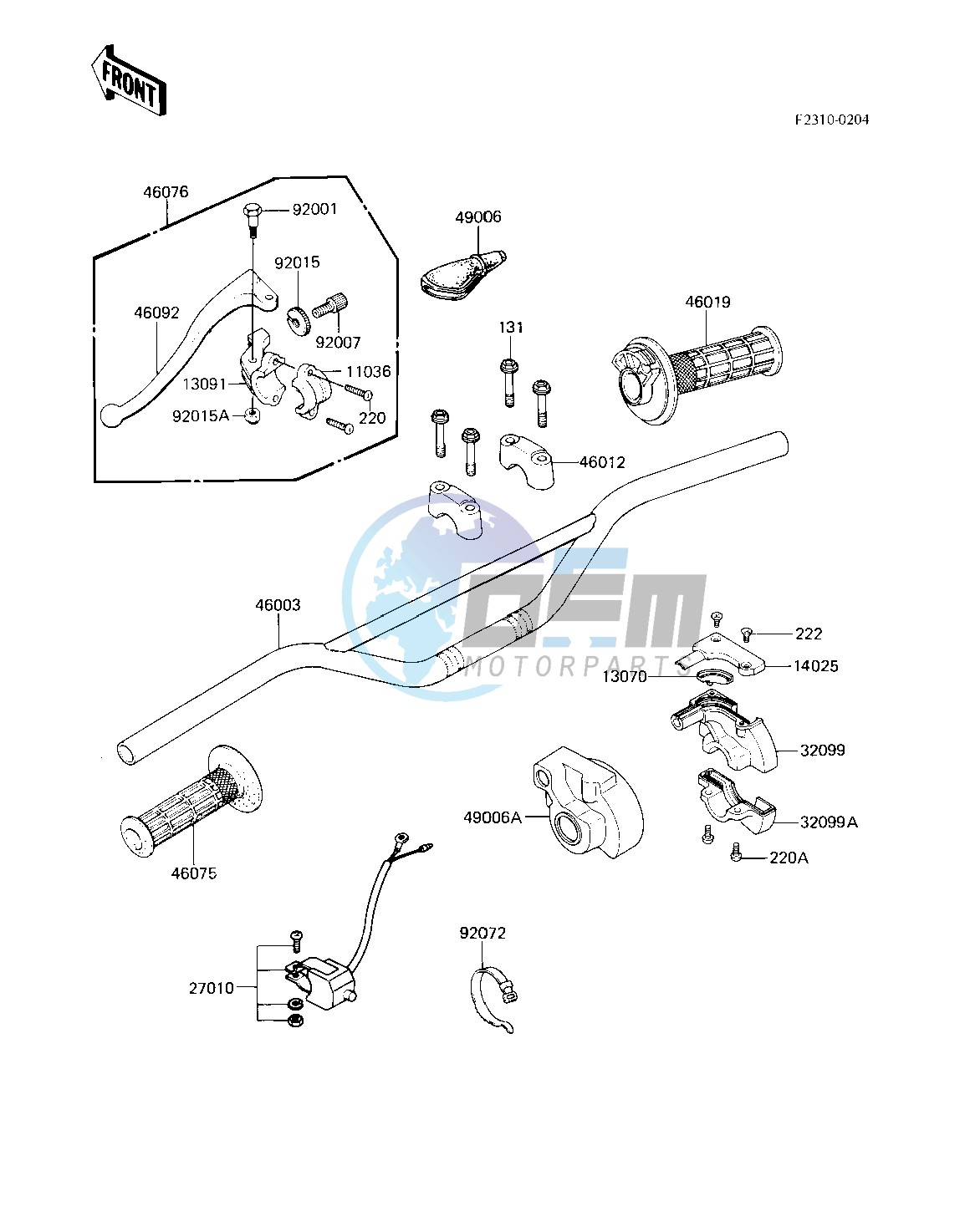 HANDLEBAR -- 83 KX250-C1- -