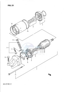 GSX-R1100 (E1) drawing STARTING MOTOR