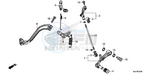 CRF1000G CRF1000 - Africa Twin Europe Direct - (ED) drawing PEDAL