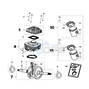 FIGHT RW3 drawing CRANKSHAFT AND CYLINDER