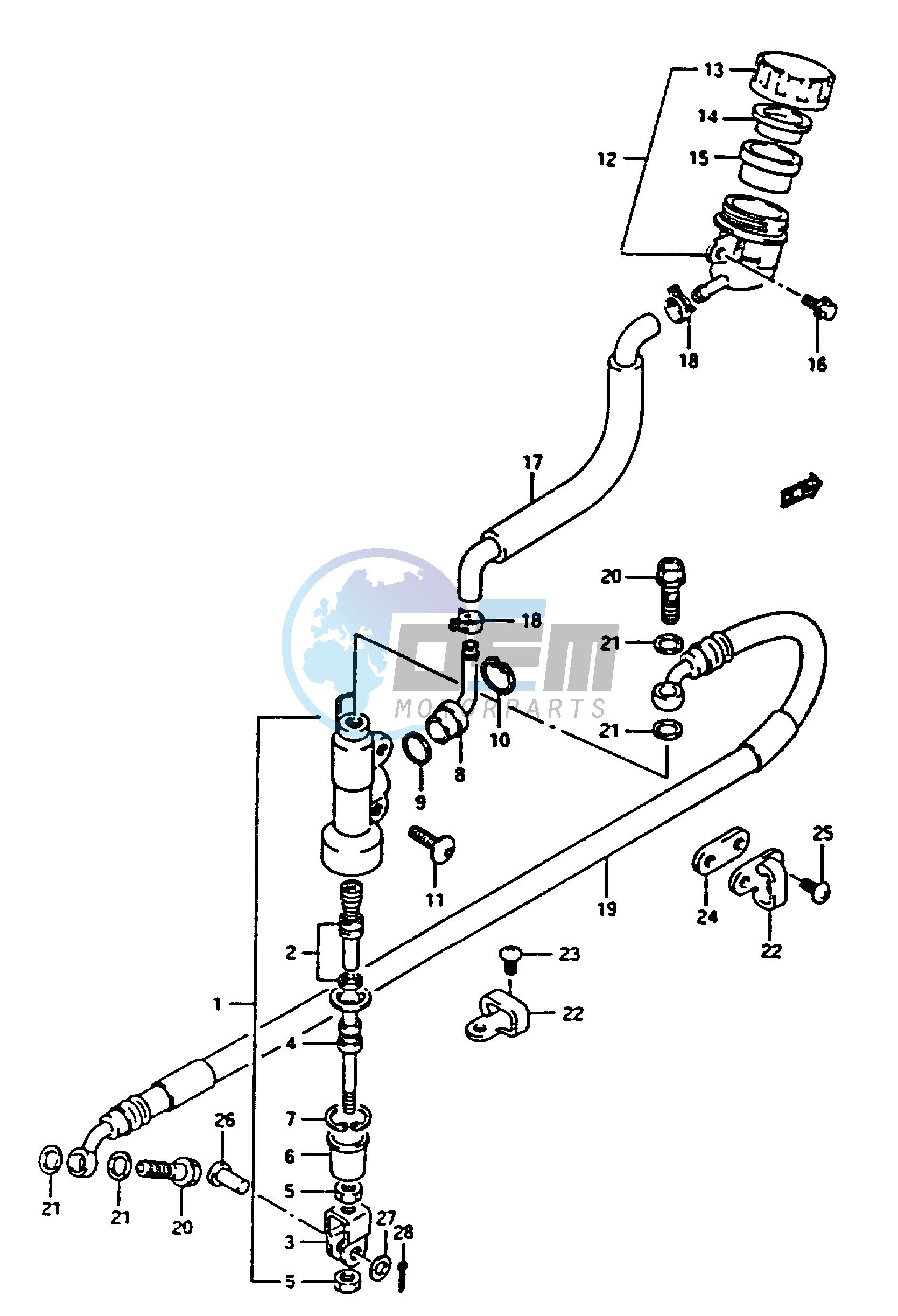 REAR MASTER CYLINDER (MODEL M N)