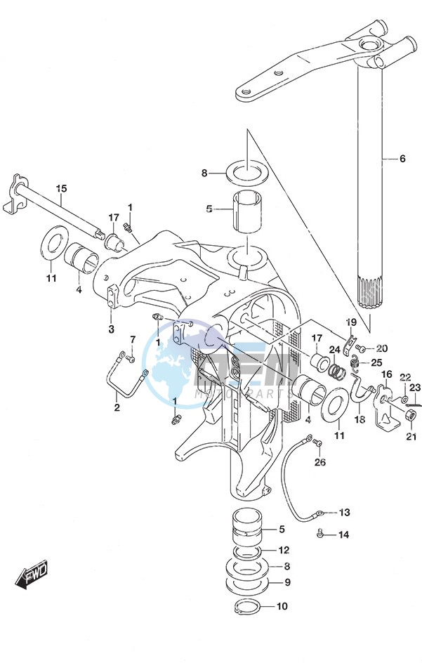 Swivel Bracket SS Model w/Transom (L)