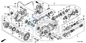 TRX500FM1H TRX500 ED drawing FRONT FINAL GEAR