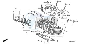 XL125VA EU / CMF - (EU / CMF) drawing REAR CYLINDER HEAD