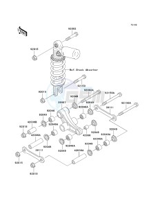 ZX 750 P [NINJA ZX-7R] (P5-P8) [NINJA ZX-7R] drawing REAR SUSPENSION