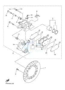 XJ6N 600 XJ6-N (NAKED) (20SV) drawing REAR BRAKE CALIPER